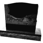 Supreme Black Design A61. Serp top die with etched deer scene and cabin.