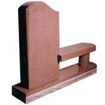 India Red Bench Design 392. Special shape die, notched to accept seat. Rounded end on seat and base.