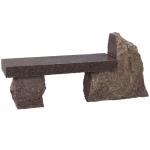 Mahogany Bench 9 Design. Polished seat with two rock pitch supports.
