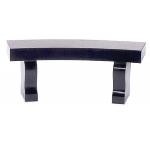 Supreme Black Bench 4 Design. Curved seat with curved legs.