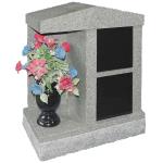 Gray CR2 Design. Two niche columbarium with an area for a vase.