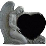 Supreme Black sculpted angel with single heart.