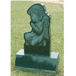 Supreme Black Child Angel 1 Design. Special shape monument of a child angel with an etched child angel on front.